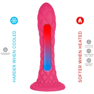 SILEXD - DILDO DA SOGNO FANTASY SILICONE LIQUIDO TERMOREATTIVO FUCSIA 18,5 CM
